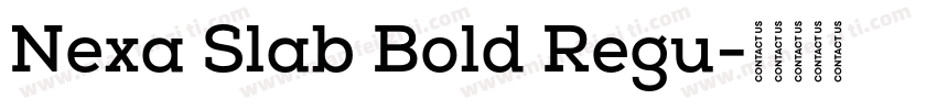Nexa Slab Bold Regu字体转换